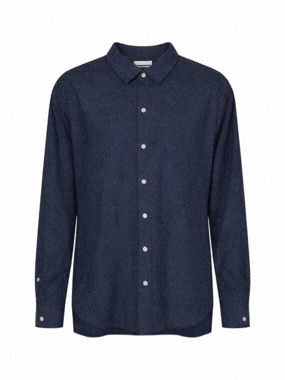 Old Navy Men's Slim Fit Polka Dot Button-Down Shirt XXL Navy Cotton Blend